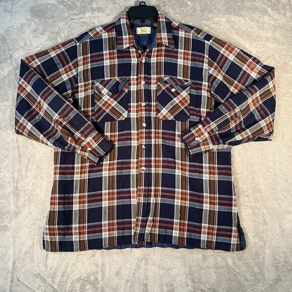 Sears Outerwear Work Chore Jacket Men's XL Tall Plaid 90s Western Lumberjack - Picture 1 of 11
